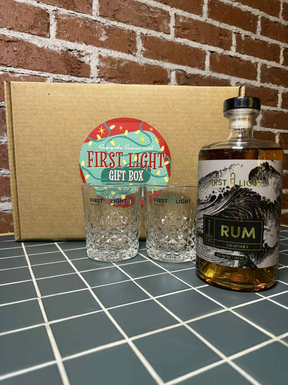 First Light Spirit and Rock Glass Gift Set